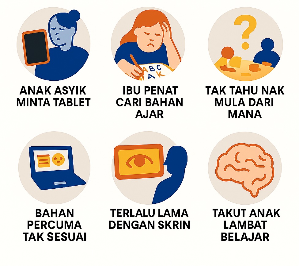 6 masalah ibu kids worksheet digital kitz