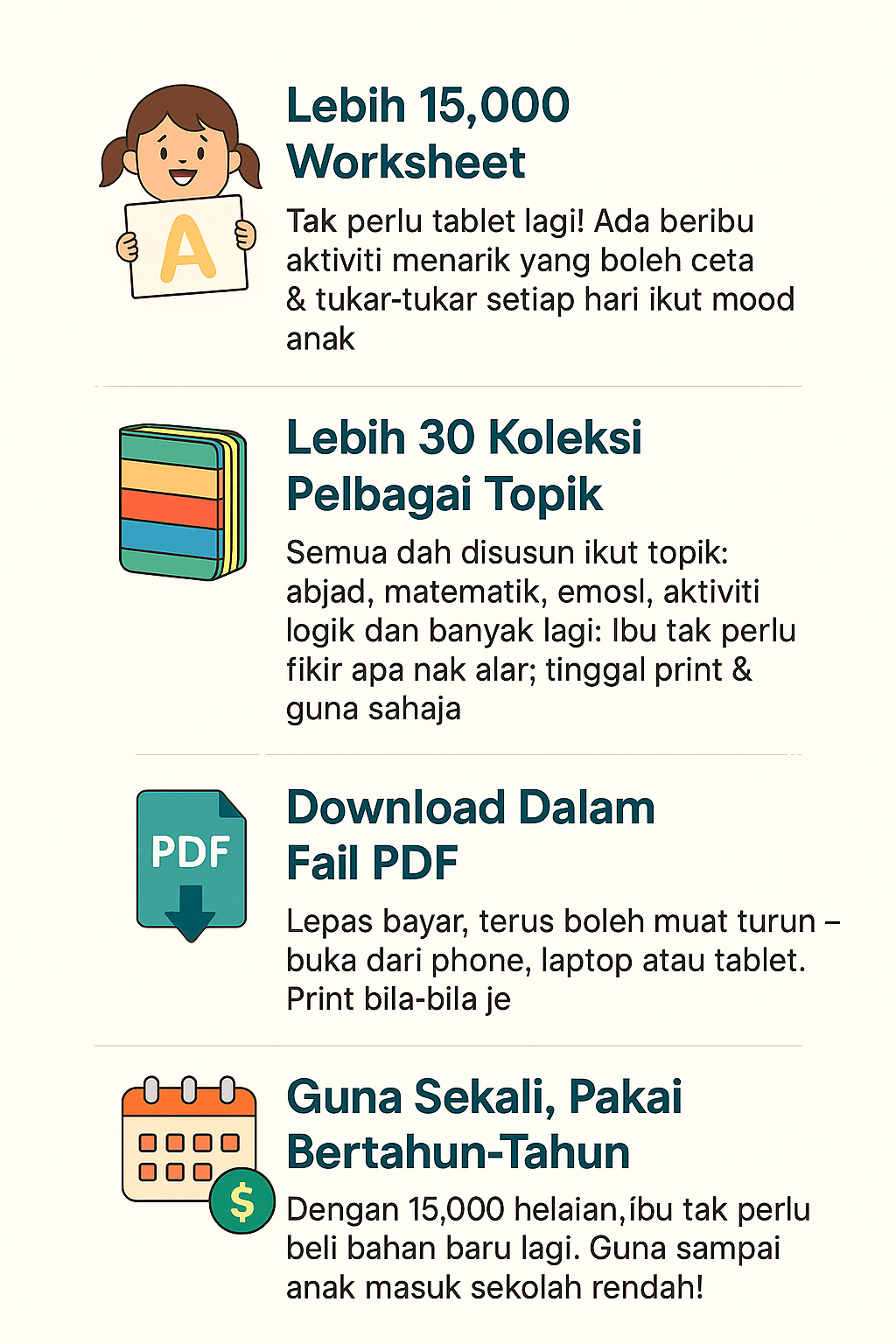 manfaat kids worksheet digital kitz