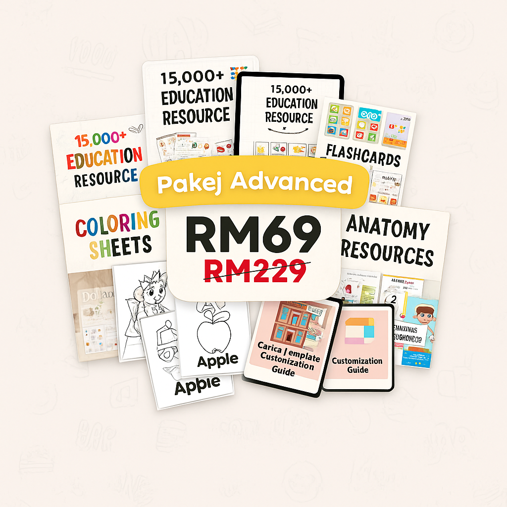 pakej advanced kids worksheet