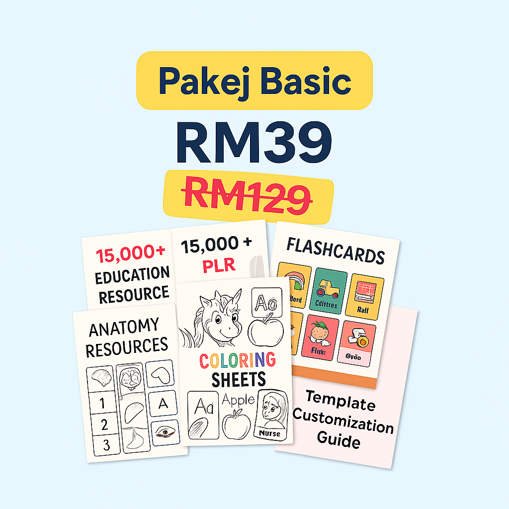 pakej basic kids worksheet