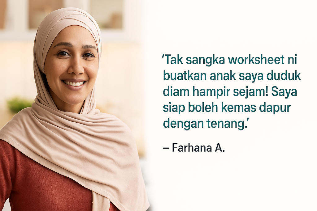 testimoni farhana kids worksheet