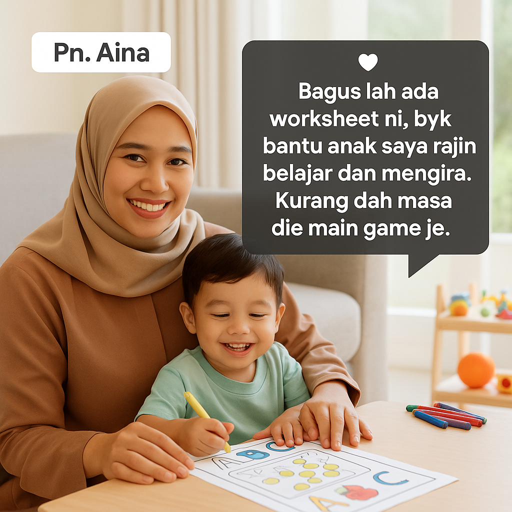 testimoni pn aina kids worksheet digital kitz